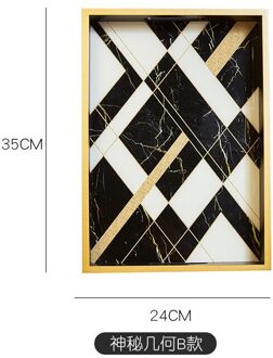 Nordic Stijl Luxe Huis Decoraties Glas Spiegel Lade Ornamenten Creatieve Fruit Snacks Sundriesopslag Lade Scène Layout Props B