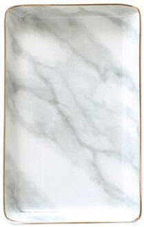 Nordic Stijl Marmeren Schilderen Phnom Penh Keramische Sieraden Plaat Ring Ketting Cosmetische Snack Gedroogd Fruit Opbergvak Organizer