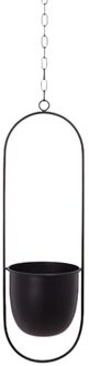 Nordic Stijl Opknoping Metalen Iron Plant Bloempotten Tuin Balkon Succulent Ketting Hanger Swingende Bloem Mand Decoratieve Houder zwart