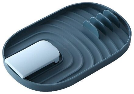 Nordic Stijl Pot Deksel Schop Opbergrek Eenvoudige En Praktische Keuken Truner Frame Multifunctionele Keuken Supply donker blauw