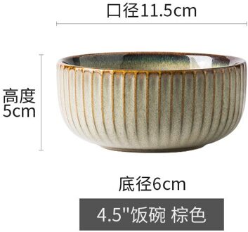 Nordic Stijl Servies Keramische Rijstkom Retro Ouderwetse Ins Rijstkom Diner Plaat Diner Plaat Slakom 1