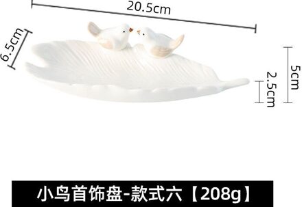 Nordic Stijl Sieraden Opslag Plaat Sieraden Display Creatieve Mooie Vogel Keramische Lade Ornamenten 6
