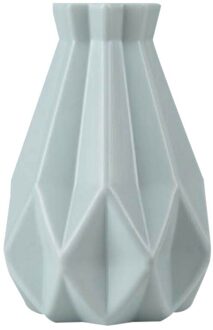 Nordic Stijl Vaas Woondecoratie Bloemstuk Ornamenten Vaas Plastic Geometrische Bloem Container Decoratie Accessoires nordic groen