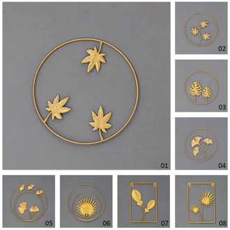 Nordic Style Leaf Shape Iron Art Hanging Wall Painting Decoration Creative Retro Home Living Room Bedroom Decor Accessories