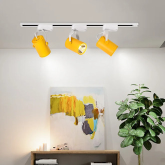 Nordic Track Lighting Spotlights LED Art Gallary Clothes Shop Restaurant Living Room Yellow Blue White Black COB LED Track Light
