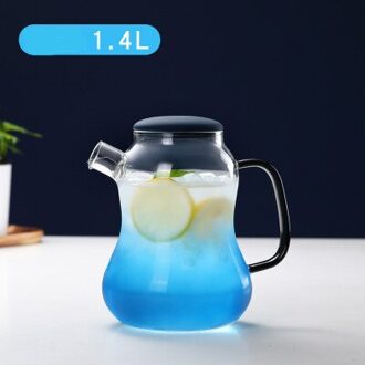 Nordic Verdikte Glas Koude Ketel, Grote Capaciteit Hittebestendig Explosieveilige Theepot, Home Office Sap Waterkoker 1400ml-4