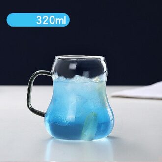 Nordic Verdikte Glas Koude Ketel, Grote Capaciteit Hittebestendig Explosieveilige Theepot, Home Office Sap Waterkoker 320ml-2