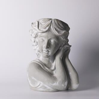 Nordic Vrouwen Resin Hoofd Pot Vasi Per Piante Da Esterno Maceteros Decorativos Grandes Tuin Accessoires Plant Pot Bloempot Grote