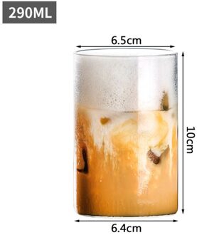 Nordic Water Fles Glas Cups Goud Verticale Streep Glas Creatieve Vruchtensap Drinkwater Cup Set Melk Fles 290ml