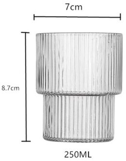 Nordic Water Fles Glas Cups Goud Verticale Streep Glas Creatieve Vruchtensap Drinkwater Cup Set Melk Fles