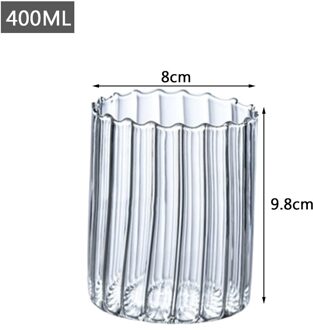 Nordic Water Fles Glas Cups Transparant Glas Creatieve Vruchtensap Drinkwater Cup Set Melk Fles Creatieve Melk Sap Mok 400ml-5