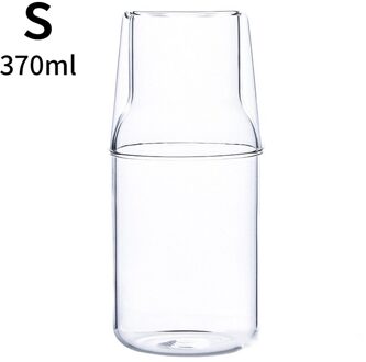 Nordic Water Fles Glas Kopjes Grote Capaciteit Hittebestendige Koffie Pot Vruchtensap Drinkwater Cup Set Drinken Fles 370ML