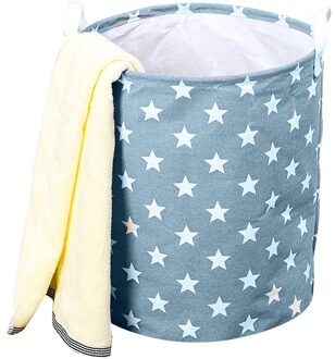 Nordic Waterdichte Opvouwbare Opbergtas Huishoudelijke Vuile Wasmand Speelgoed Organizer Vuile Kleren Opslag Mand Wasmand donker blauw