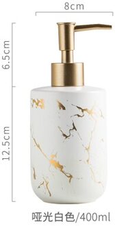 Nordic Witte Keramische Zeepdispenser Handdesinfecterend Soep Fles Home Hotel Druk Lege Fles Gel Shampoo Vocht Goud Druk Hoofd 7