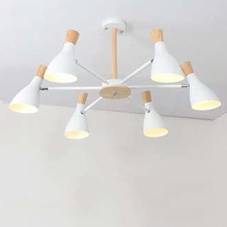 Nordic wooden LED chandelier turn to modern chandelier dining led light ceiling living ceiling lamp bedroom LED ceiling lights