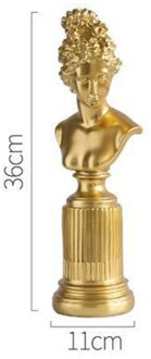 Nordic Woondecoratie Hars Standbeeld Karakter Sculptuur Kamer Decoratie Accessoires Creatieve Ambachten Golden Desktop Meubels Goud