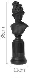 Nordic Woondecoratie Hars Standbeeld Karakter Sculptuur Kamer Decoratie Accessoires Creatieve Ambachten Golden Desktop Meubels zwart