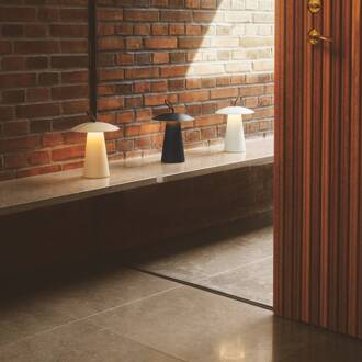 Nordlux Ara To-Go LED tafellamp, oplaadbaar, aluminium, wit