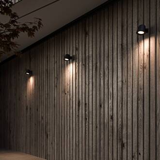 Nordlux Buitenwandlamp Aleria, metaal zwart