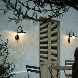 Nordlux Buitenwandlamp Berlo, zwart zwart, wit