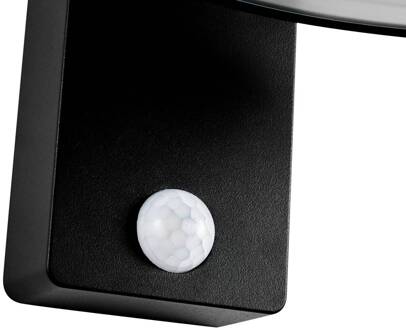 Nordlux Buitenwandlamp Justina op zonne-energie, zwart, sensor, metaal