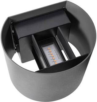 Nordlux Buitenwandlamp Milda, antraciet, omhoog/omlaag, aluminium antracietgrijs