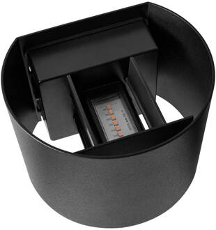 Nordlux Buitenwandlamp Milda, zwart, omhoog/omlaag, aluminium