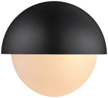 Nordlux Buitenwandlamp Scorpius Maxi Round, zwart, kunststof zwart, wit