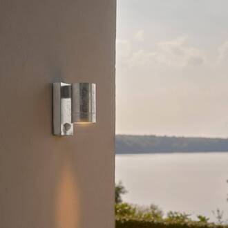 Nordlux Buitenwandlamp Tin Maxi Sensor verzinkt, staal, IP54, GU10