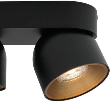 Nordlux Downlight Pitcher, GU10, 2-lamps, metaal, zwart