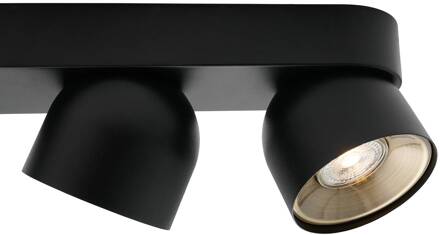 Nordlux Downlight Pitcher, GU10, 4-lamps, metaal, zwart