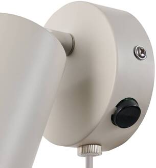 Nordlux Explore wandspot met kabel en stekker, GU10, beige