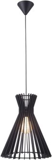 Nordlux Groa 35 Hanglamp Hout E27 Zwart