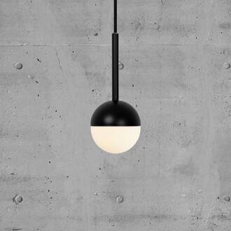 Nordlux Hanglamp Contina van glas, 1-lamp, zwart zwart, wit