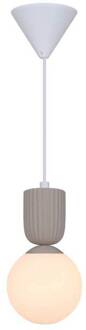 Nordlux Hanglamp Sadie, beige, Ø 15 cm, glas/keramiek beige, opaal