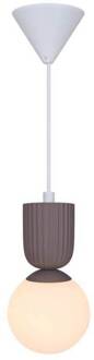 Nordlux Hanglamp Sadie, lichtbruin, Ø 15 cm, glas/keramiek lichtbruin, opaal