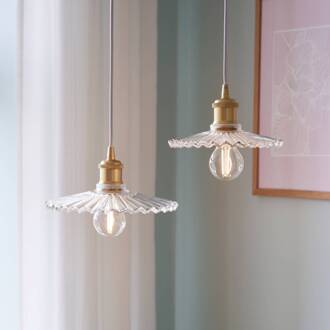 Nordlux Hanglamp Torina in Vintage, Ø 20 cm transparant, goudkleurig
