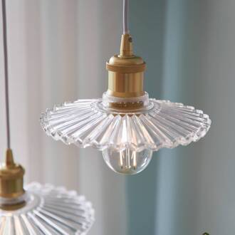 Nordlux Hanglamp Torina in Vintage, Ø 24 cm transparant, goudkleurig