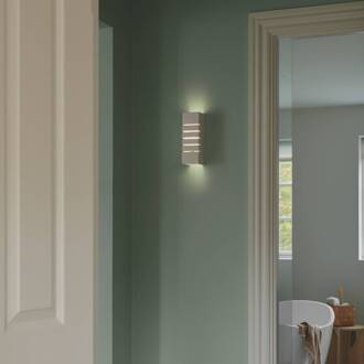 Nordlux Lancio Vierkante wandlamp van gips, met stekker, wit