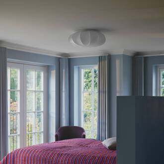 Nordlux Plafondlamp Aeron, textiel, wit, diameter 60 cm