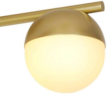 Nordlux Plafondlamp Contina, messingkleurig, Ø 48 cm, metaal/glas geborsteld messing, opaal