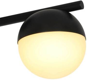 Nordlux Plafondlamp Contina, zwart, Ø 48 cm, metaal/gas zwart, opaal