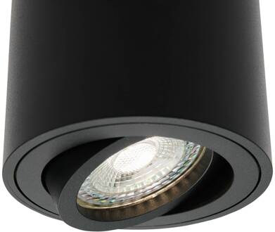 Nordlux Sabonis Oppervlakte downlight, GU10, aluminium, zwart