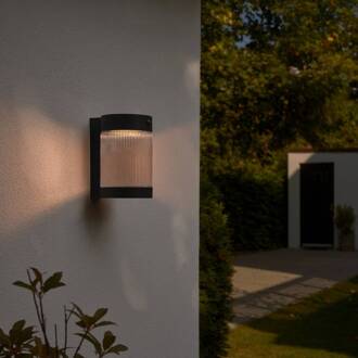 Nordlux Solar buitenwandlamp Coupar, zwart, kunststof, IP44