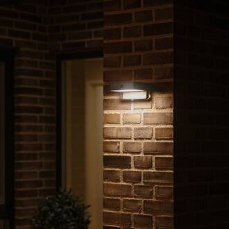 Nordlux Solar LED buiten wandlamp Saulio, zwart, aluminium, IP44