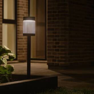 Nordlux Solar tuinpadverlichting Coupar, zwart, aluminium, IP44 zwart, transparant