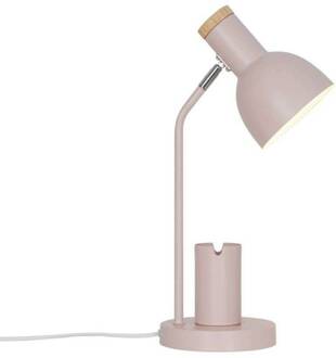 Nordlux Tafellamp Devone, oudroze, hoogte 43 cm, metaal roze, licht hout