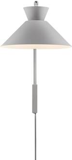 Nordlux Wandlamp Dial met stekker, grijs