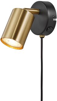 Nordlux Wandspot Explore Zwart Messing Gu10