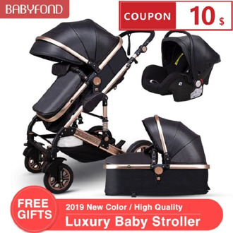 Normal ship! 3 in 1 baby strollers and sleeping basket newborn 2 in 1 baby stroller Europe baby pram one parcel with car seat